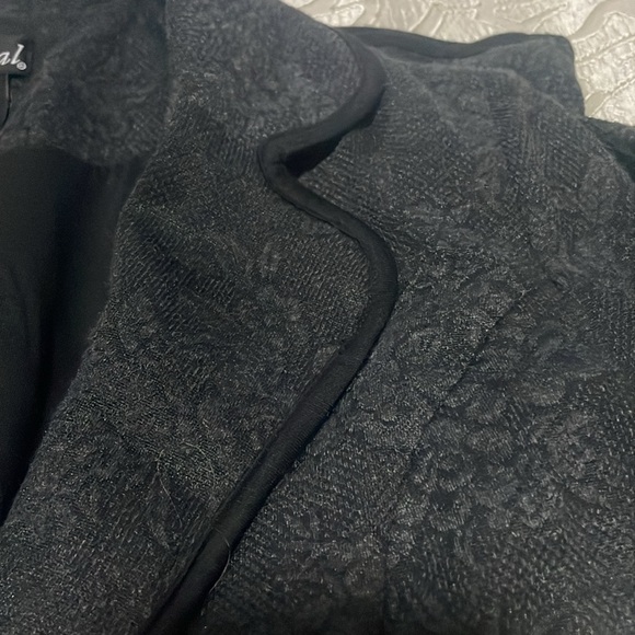 Wet Seal SZ L Black Floral Single Button Front Blazer - Picture 4 of 15